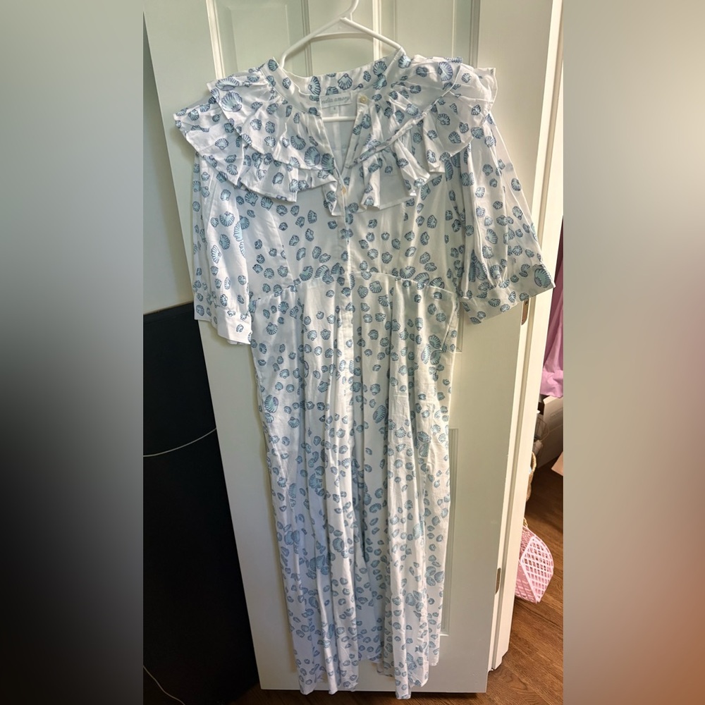 Julia Amory Shell Print Ruffle Dress. Size small.
